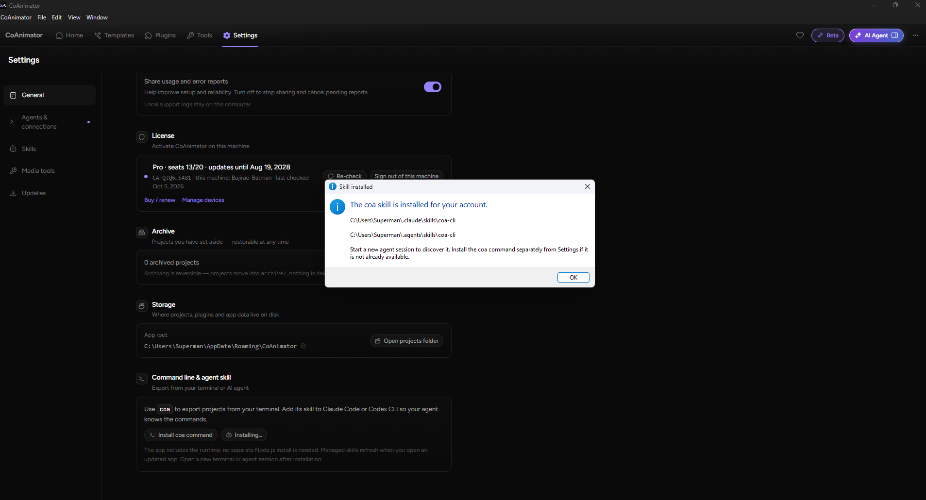 Setup is two installs and one pasted section in CoAnimator