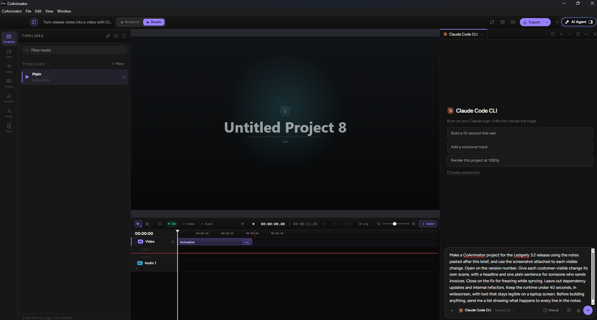 The brief settles what goes where and for how long in CoAnimator