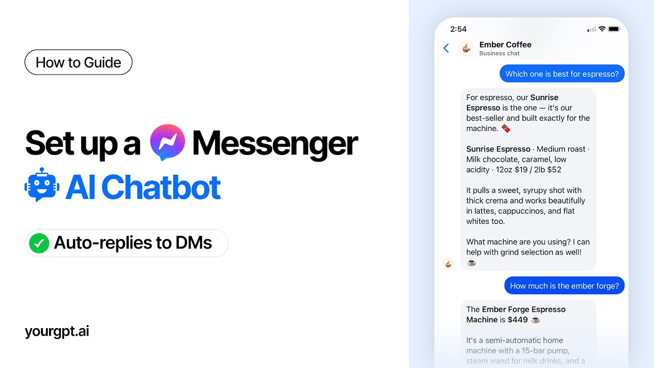 Messenger chatbot setup · 4:42